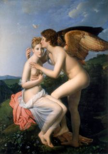 Psyche Receiving the First Kiss of Cupid 1798. Artist: Francois Pascal Simon Gerard