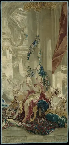 Psyche's Entrance into Cupid's Palace from the Story of Psyche, Beauvais, 1756/63. Creator: Manufacture Royale de Beauvais
