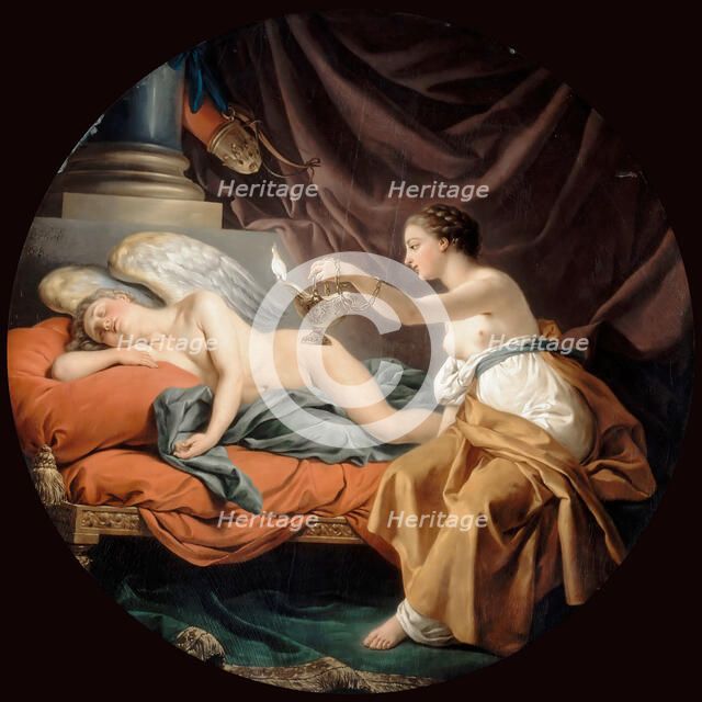 Psyche Surprising Sleeping Cupid. Artist: Lagrenée, Louis-Jean-François (1725-1805)