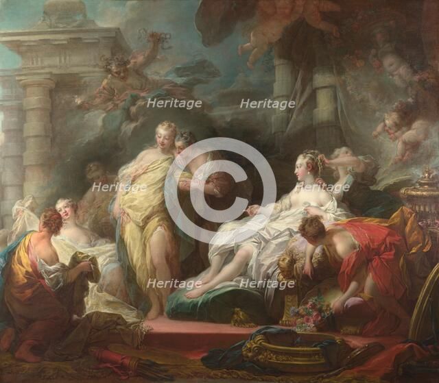 Psyche showing her Sisters her Gifts from Cupid, 1753. Artist: Fragonard, Jean Honoré (1732-1806)