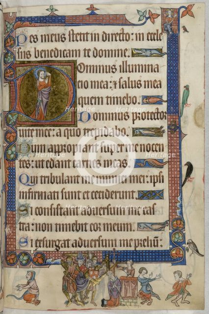 Psalm 24; Thomas Becket, c1325-1335.  Creator: Unknown.