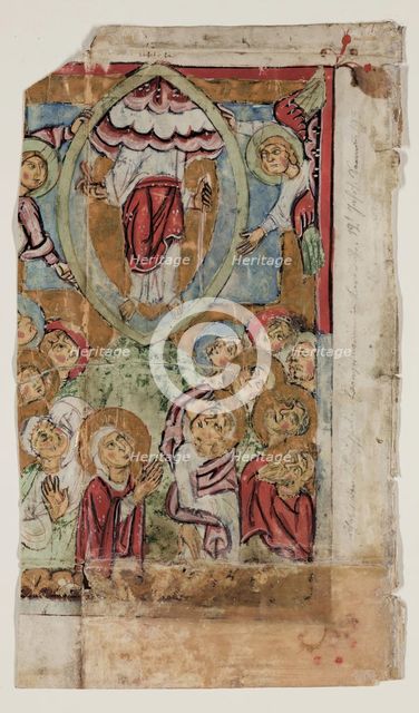 Psalter Leaf: Ascension, 12th century. Creator: Unknown.