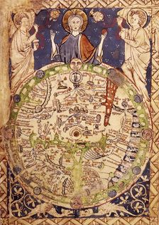Psalter Map, c1250. Creator: Unknown
