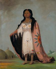 Pshán-shaw, Sweet-scented Grass, Twelve-year-old Daughter of Bloody Hand, 1832. Creator: George Catlin
