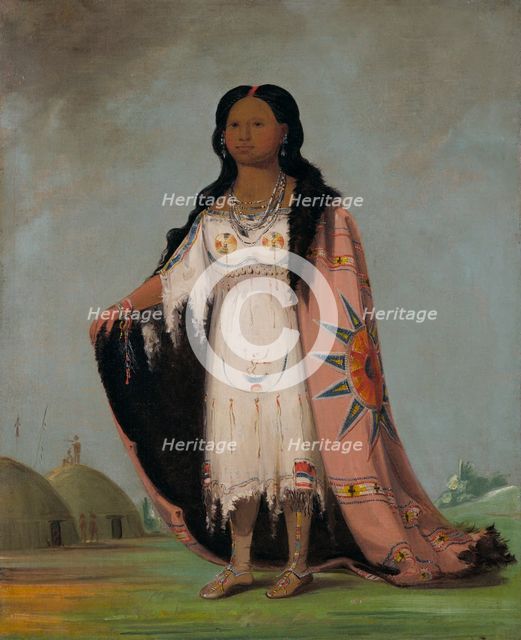 Pshán-shaw, Sweet-scented Grass, Twelve-year-old Daughter of Bloody Hand, 1832. Creator: George Catlin.