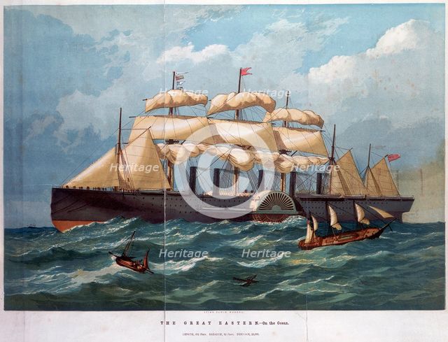 PSS 'Great Eastern on the ocean', 1858. Creator: Unknown.