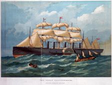PSS Great Eastern on the ocean 1858. Creator: Unknown