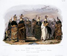 Ptihn-Tak-Ochata, Dance of the Mandan Women 1843. Creator: Charles Geoffroy