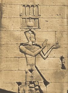 Ptolémée-Cæsarion - Bas-relief du Temple de Kalabcheh (Talmis), April 8, 1850. Creator: Maxime du Camp