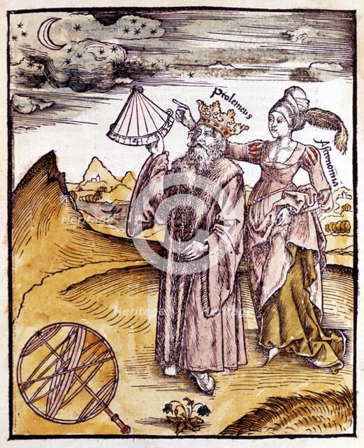 Ptolemy, Alexandrian Greek astronomer and geographer, 1508. Artist: Unknown