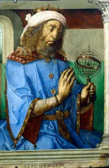 Ptolemy, Alexandrian Greek astronomer and geographer, late 15th century. Creator: Pedro Berruguete