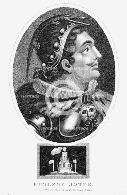 Ptolemy I, Soter, King of Egypt, 1803. Artist: John Chapman