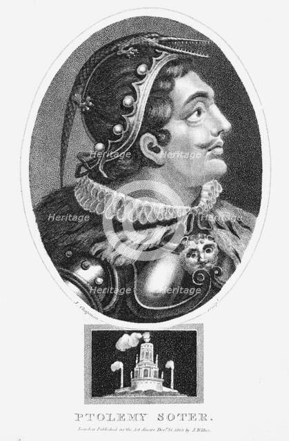 Ptolemy I, Soter, King of Egypt, 1803. Artist: John Chapman