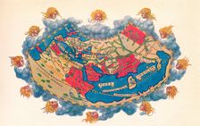 Ptolemy's Map of the World cA.D 150. (1912) Artist: Claudius Ptolemy