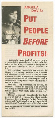 Put People Before Profits, 1979. Creator: Unknown