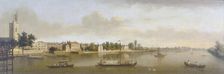 Putney and the Thames from Putney Bridge c1750