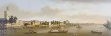 Putney and the Thames from Putney Bridge c1750. Creator: Unknown