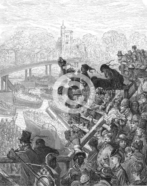 'Putney Bridge - The Return', 1872.  Creator: Gustave Doré.