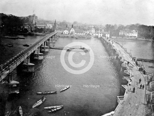Putney Bridge, London, c1850-c1880. Artist: Unknown