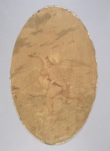 Putto cook pursuing a goose. Decorative painting for the Café de Paris, c1900. Creator: Unknown