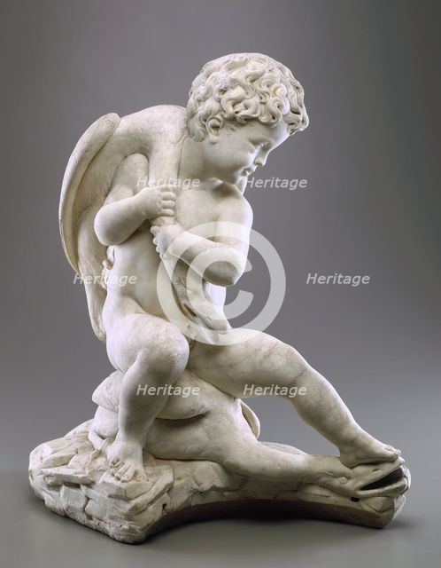 Putto and Two Geese, c.between 1550 and 1560. Creator: Circle of Niccolò Tribolo.