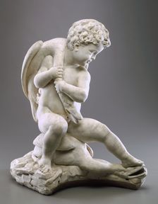 Putto and Two Geese, c.between 1550 and 1560. Creator: Circle of Niccolò Tribolo