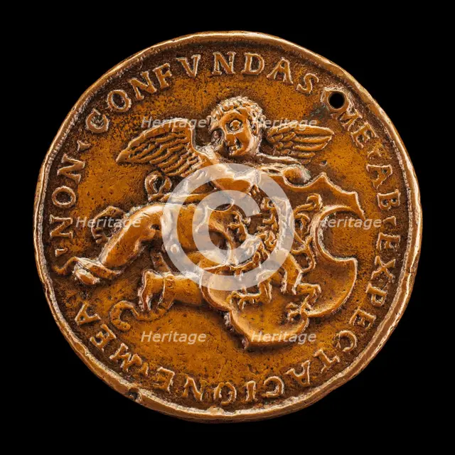 Putto Holding Arms of Vitry [reverse], 1518. Creator: Medallist of 1518.