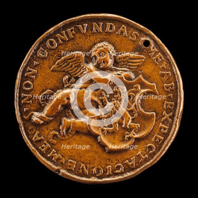 Putto Holding Arms of Vitry [reverse], 1518. Creator: Medallist of 1518.