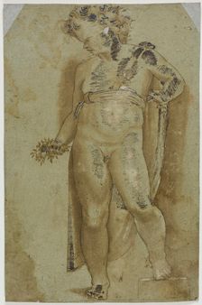 Putto Holding Flowers, n.d. Creator: Unknown