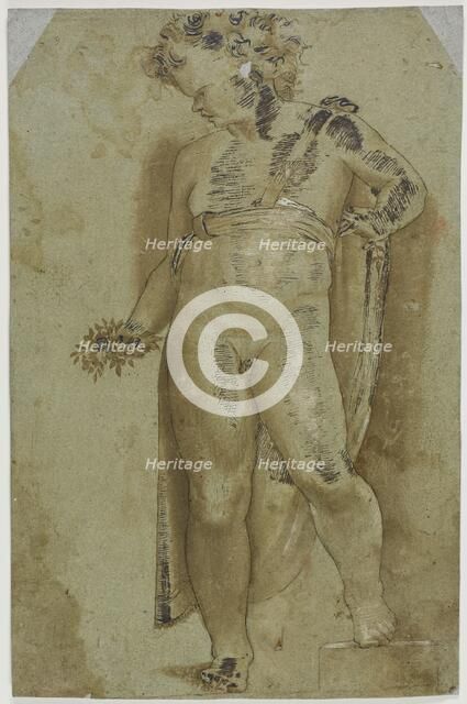 Putto Holding Flowers, n.d. Creator: Unknown.