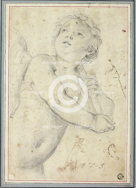 Putto Holding Staff, n.d. Creator: Unknown.