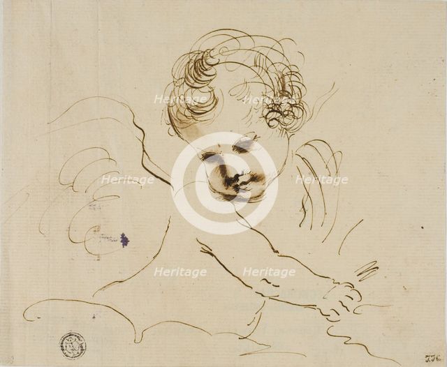 Putto in the Clouds, n.d. Creator: Unknown.
