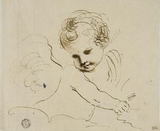 Putto in the Clouds, n.d. Creator: Unknown