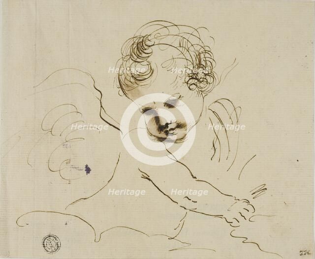 Putto in the Clouds, n.d. Creator: Unknown.