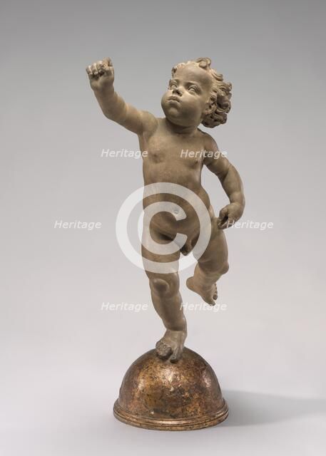 Putto Poised on a Globe, c. 1480. Creator: Andrea del Verrocchio.