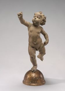 Putto Poised on a Globe, c. 1480. Creator: Andrea del Verrocchio