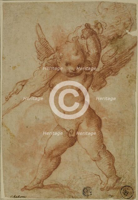 Putto with Club of Hercules, 1575/78. Creators: Marco Marchetti, Bartolomeo Schedoni, Raffaello Motta.
