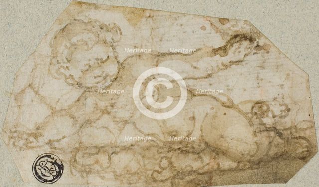 Putto with Garland, n.d. Creator: Andrea Lilio.