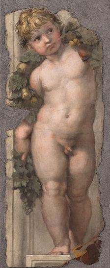 Putto with garland, c.1512. Creator: Raffael (Raffaello Sanzio da Urbino) (1483-1520)