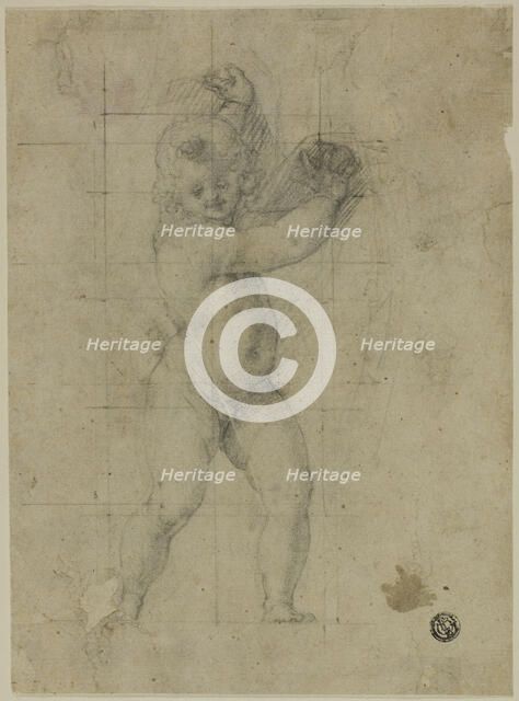 Putto with Raised Arms, 1580/90. Creator: Cristofano Roncalli.