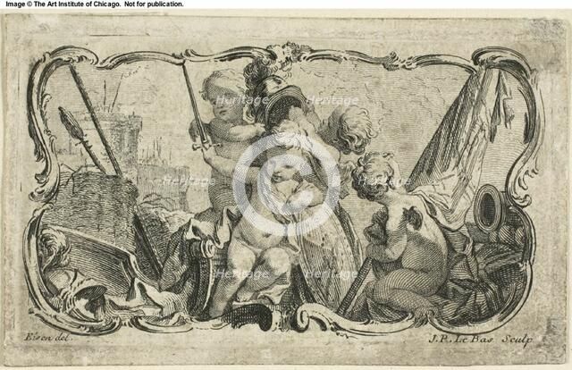 Putti at War, n.d. Creator: Jacques Philippe Le Bas.