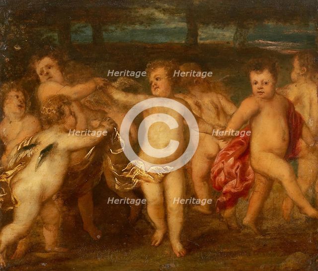 Putti Doing a Roundelay, 18th century - 19th century. Creator: Follower of Anthony van Dyck.