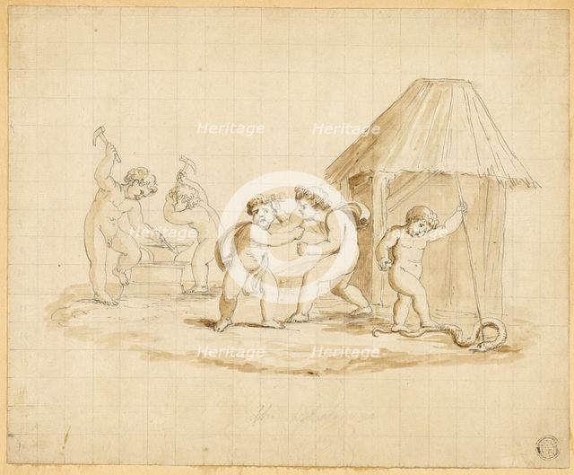 Putti Enacting Mythological Scenes, n.d. Creator: Lady Diana Spencer.