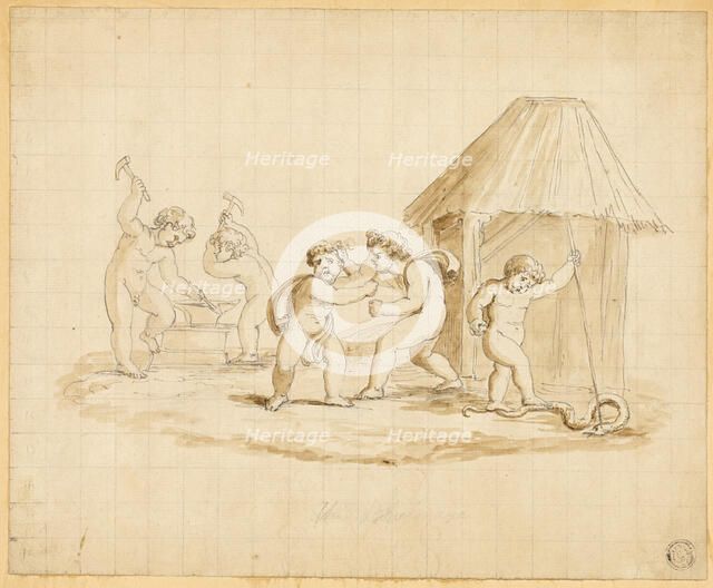 Putti Enacting Mythological Scenes, n.d. Creator: Lady Diana Spencer.