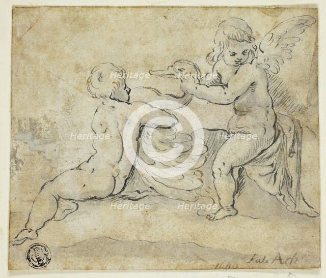 Putti Holding Swan, n.d.