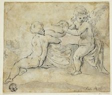 Putti Holding Swan, n.d