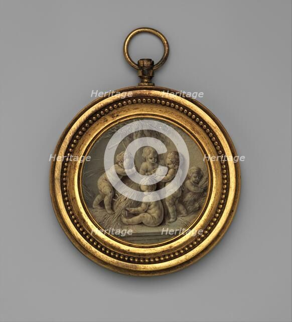 Putti Harvesting Wheat. Creator: Style of Piat Joseph Sauvage (French, late 18th century).