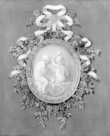 Putti in a Medallion, 18th century. Creator: Unknown