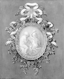 Putti in a Medallion, 18th century. Creator: Unknown