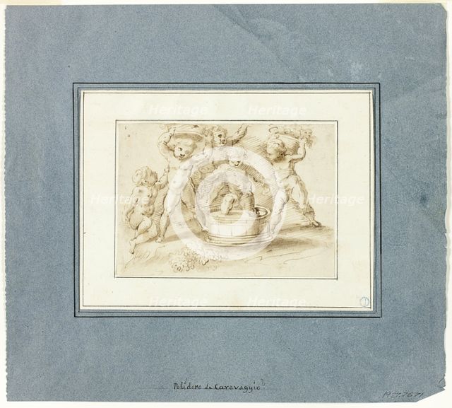Putti Making Wine, n.d. Creator: Unknown.